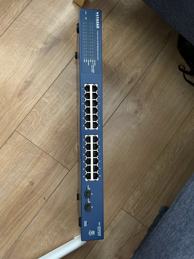 image for Netgear 24 Port smart switch GS724Tv4 with 2 SFP ports