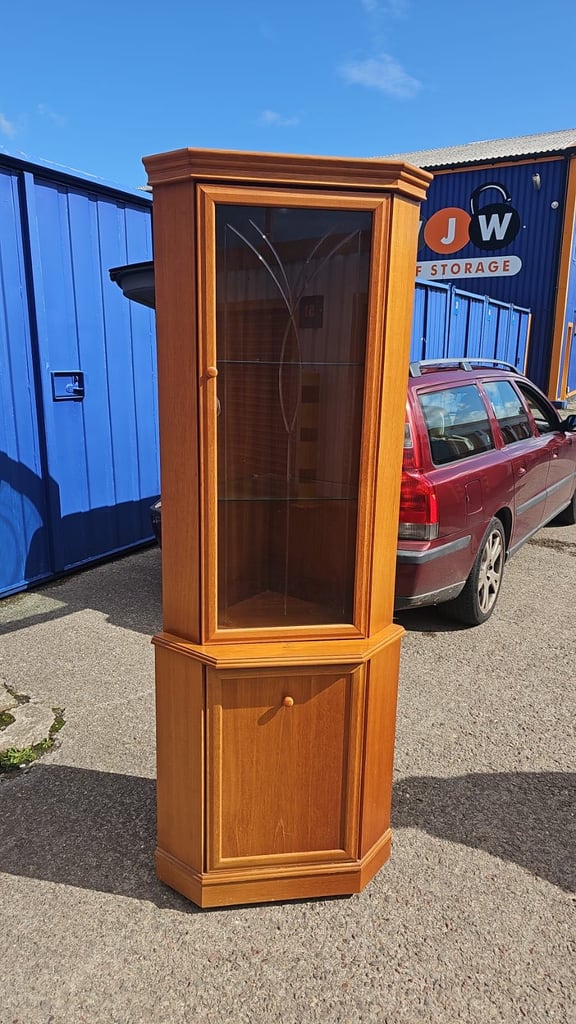 Teak corner cabinet 
