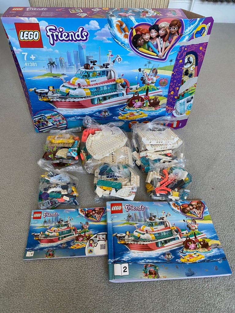 LEGO Friends Rescue Mission Boat 41381 complete, re-bagged, boxed & instructions