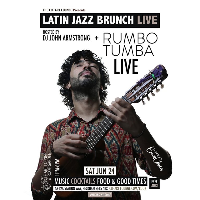 LATIN JAZZ BRUNCH LIVE WITH RUMBO TUMBA (LIVE) + DJ JOHN ARMSTRONG, FREE ENTRY