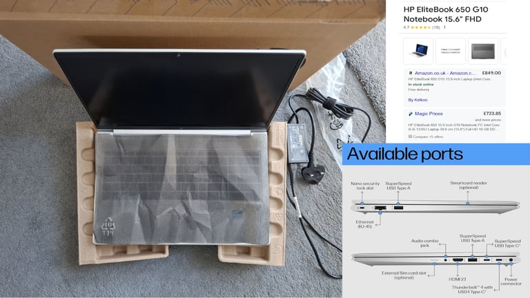 HP EliteBook 650 G10 Powerhouse Laptop (Core i5, 16GB, 1TB)