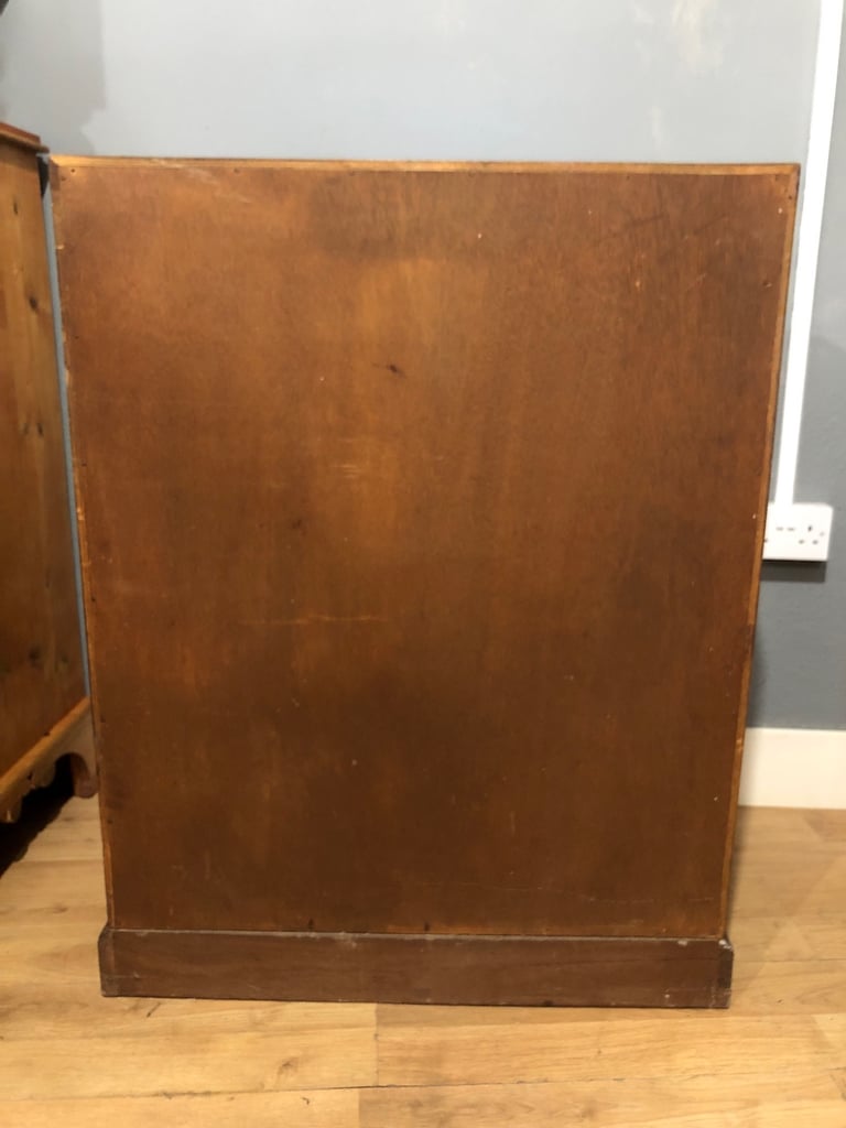 Antique wooden bureau writing desk with drawers 