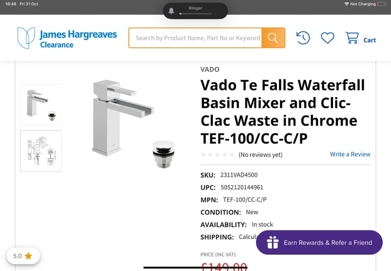 Desire bathrooms, vanity, basin, WC unit, BTW pan , seat, cistern, mixer &waste anthracite or white