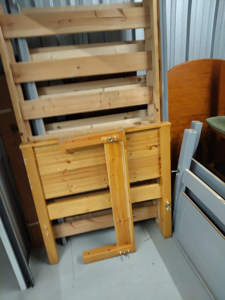 image for Chunky pine single bedframe 
