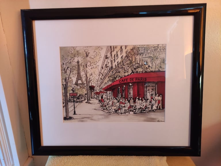 image for Two framed pictures Chloe Marceau Prints New York and Paris 