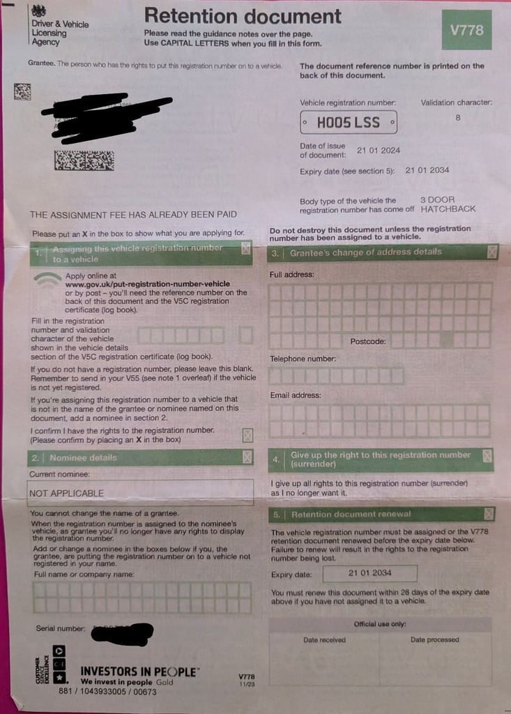 HO 05 LSS - PRIVATE REGISTRATION 