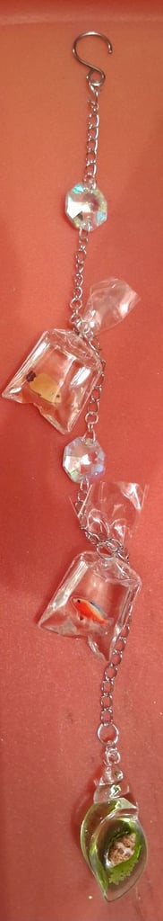 Hanging decoration (fish in a bag)