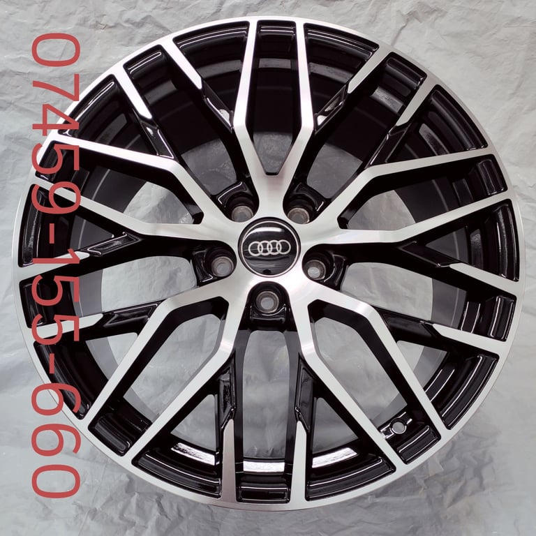 4X NEW ALLOY WHEELS (20" INCH ALLOYS) BLACK DCUT R8 AUDI A4 S4 A5 S5 S6 A6 A7 A8 TT Q5 Q7 Q3 Q4