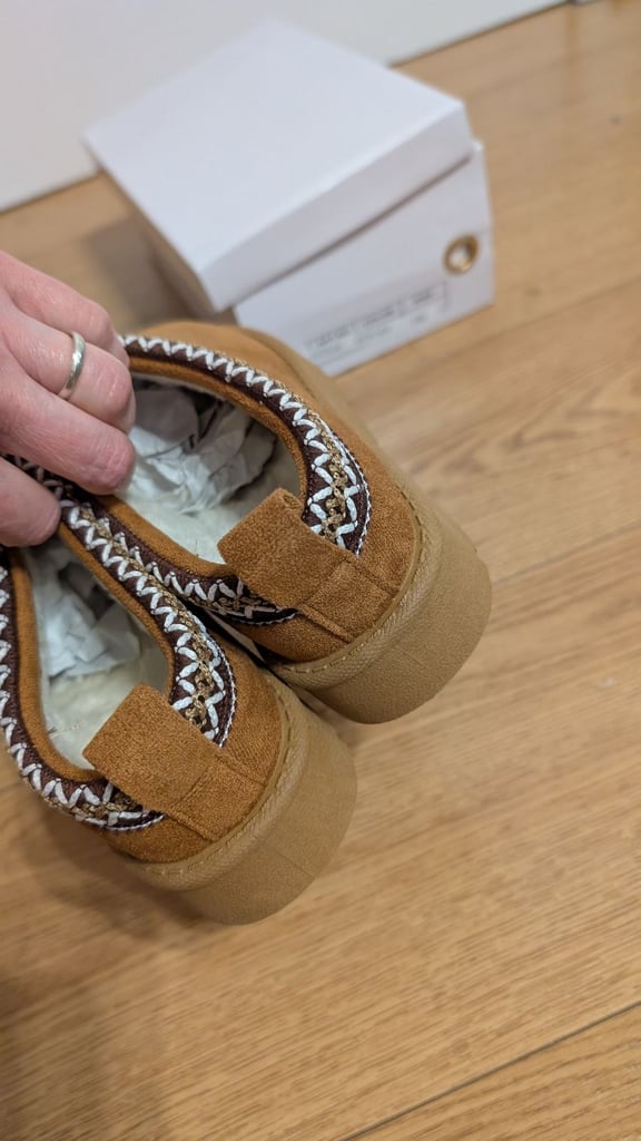 sole london Womens Slip ON Warm Faux Fur Lined Ladies in Out Door Slippers Shoes uk 3