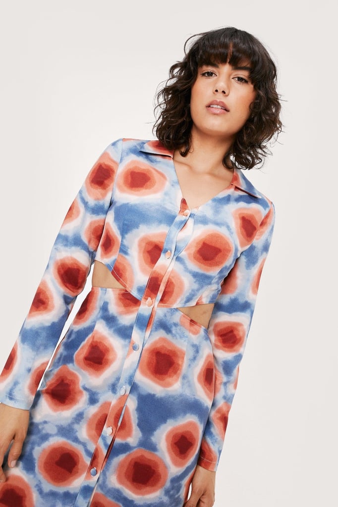 image for Nasty Gal collection long cut out shirt dress