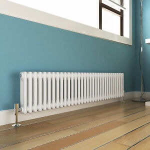 image for New Double White Traditional Horizontal Radiator 300 x 1505mm RRP £335 Our Price £170