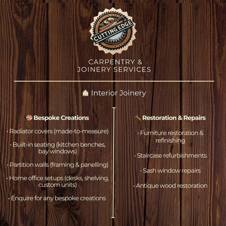 Carpentry & Joinery Services – Professional & Reliable