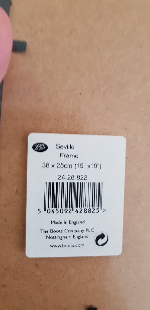 NEW IN WRAPPER - 2 X PICTURE/PHOTO FRAMES WITH GLAZING FROM BOOTS - £20 THE LOT