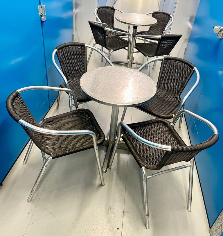 Garden Bistro Pub Set Table and Four Chairs