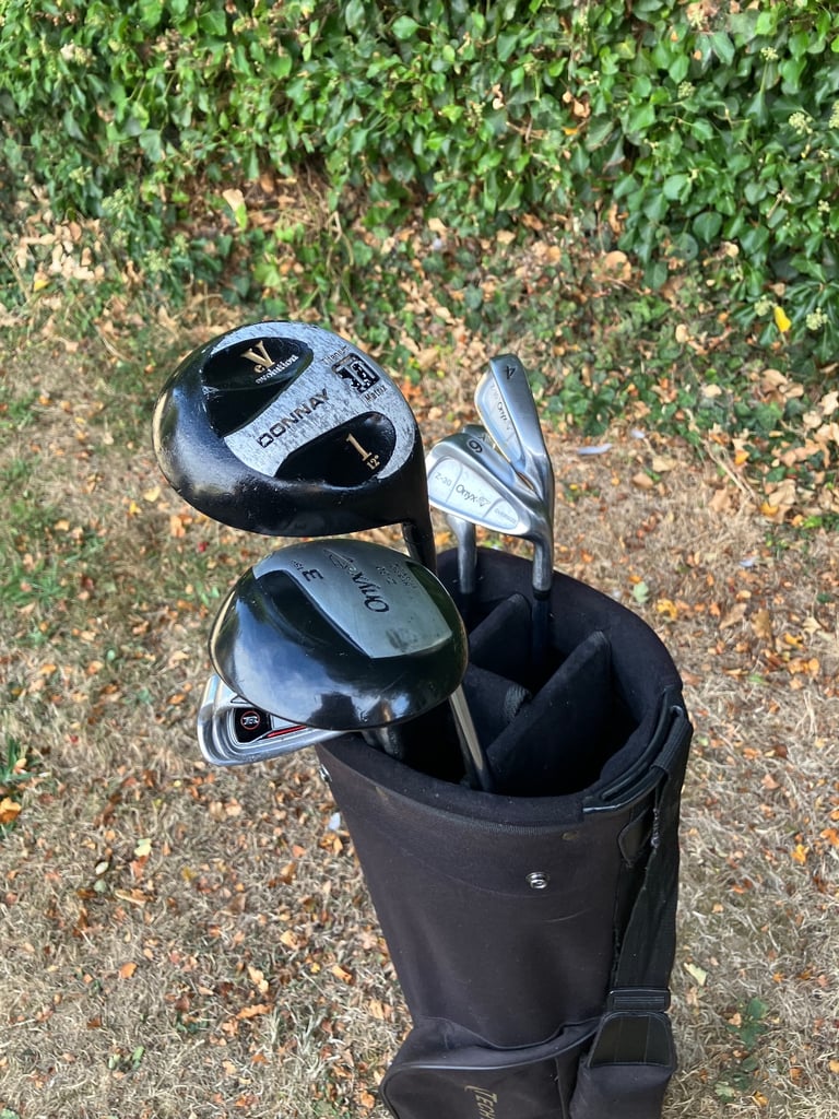 Men’s Golf Clubs Half Set Ideal Starter Set With Cart Bag Carry Strap