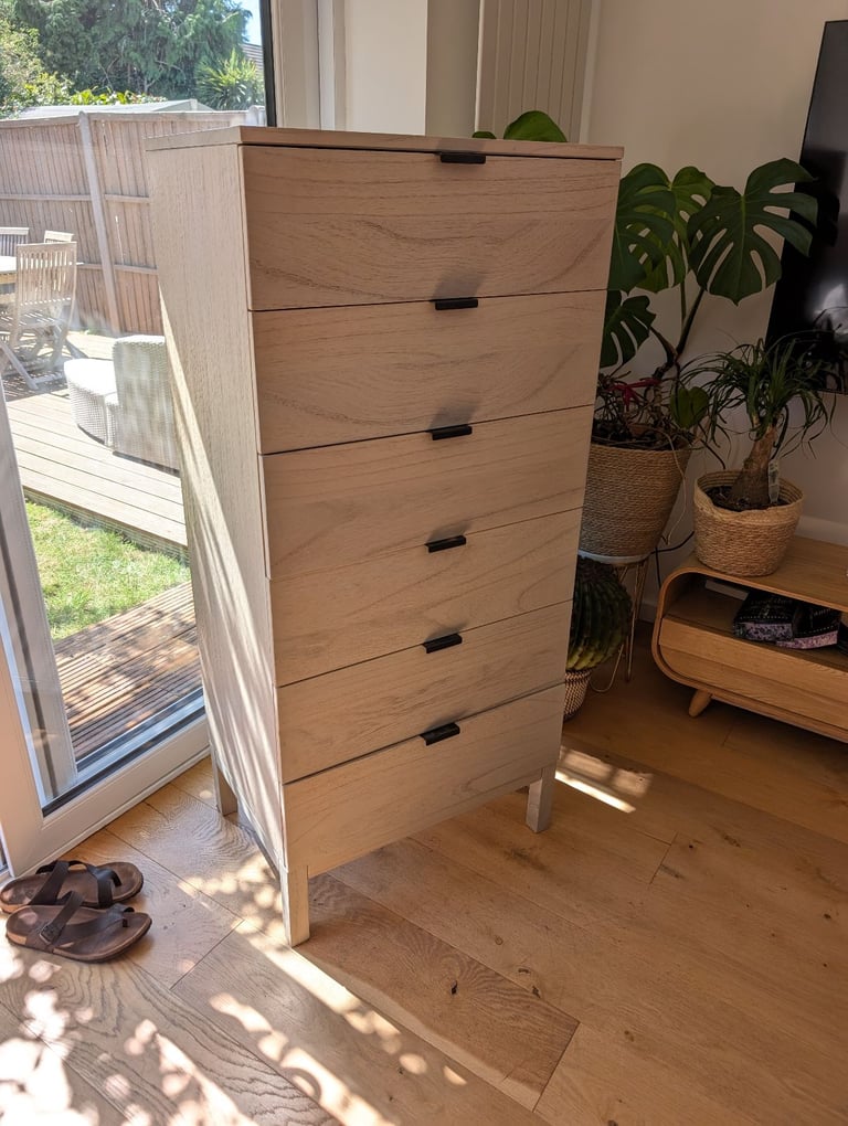 John Lewis chest of drawers tallboy solid wood 