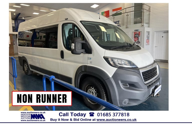 2017 Peugeot Boxer 435 2.0HDI BLUE 130PS L3H2 LWB MEDIUM ROOF 5 SEAT DISABLED PTS MINIBUS PANEL V...