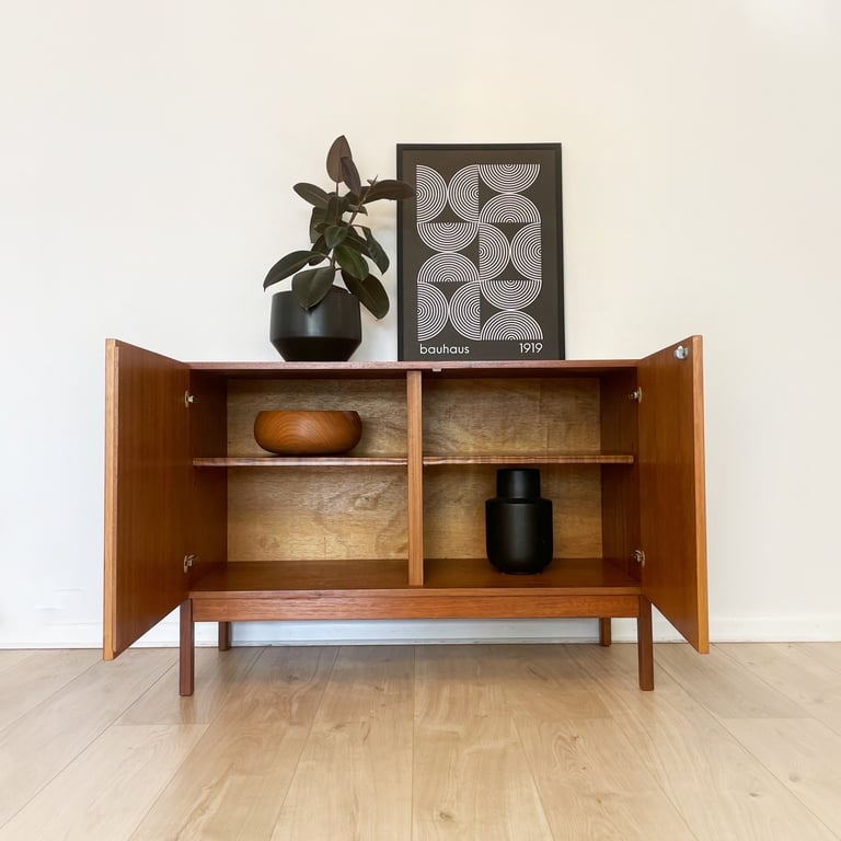 Mid century teak sideboard / record cabinet / TV unit in Danish style