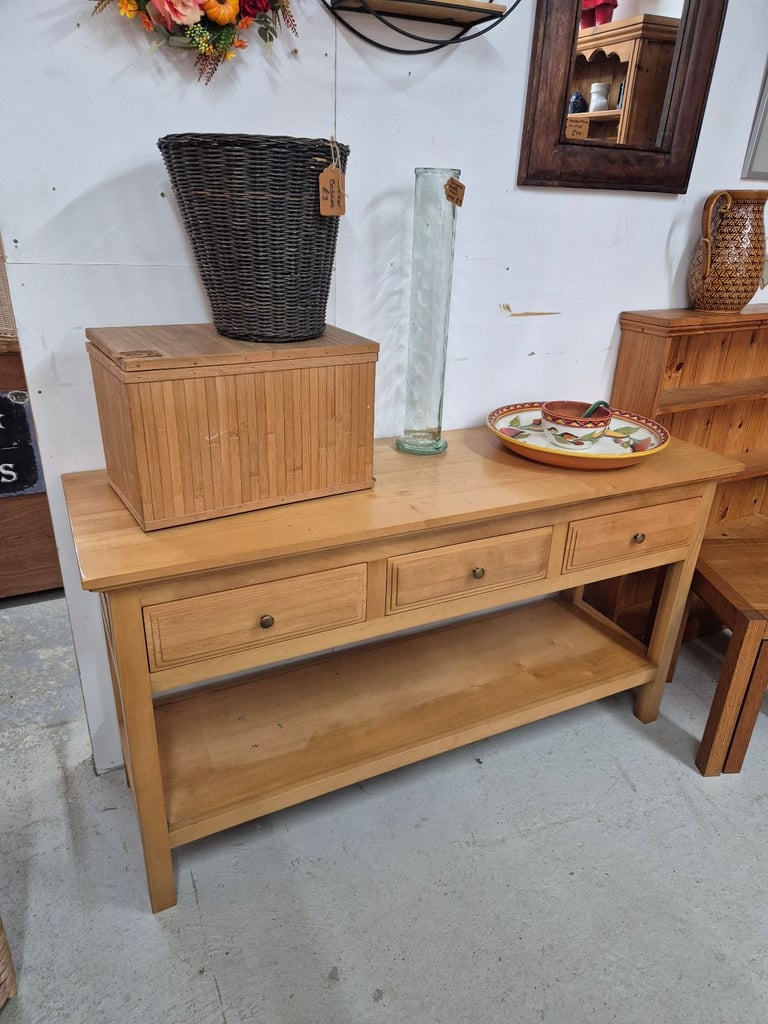 image for Solid Oak Console Table 