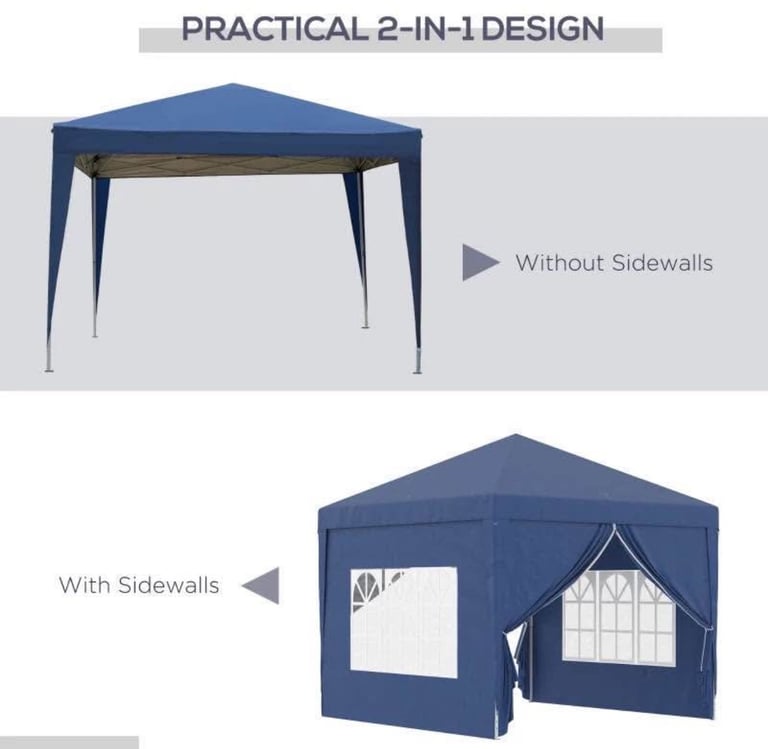 3m x 3m Blue Pop Up Gazebo