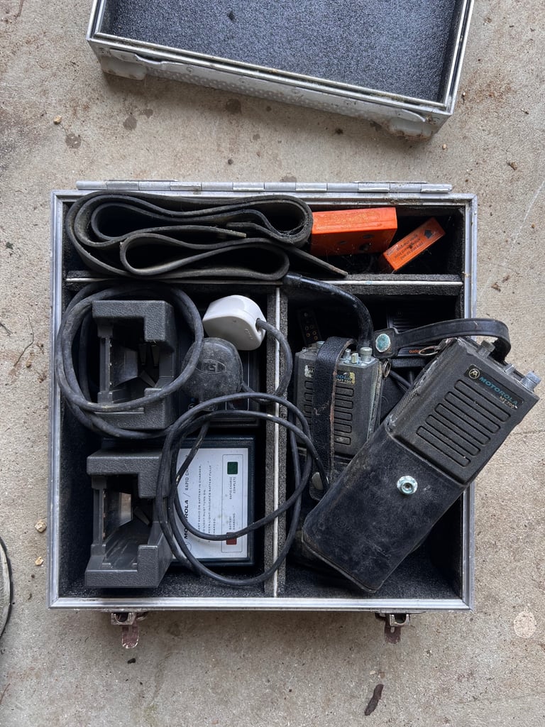 image for Motorola MT700 Two-Way Radio Kit – 2 Radios, Chargers & Case – Untested