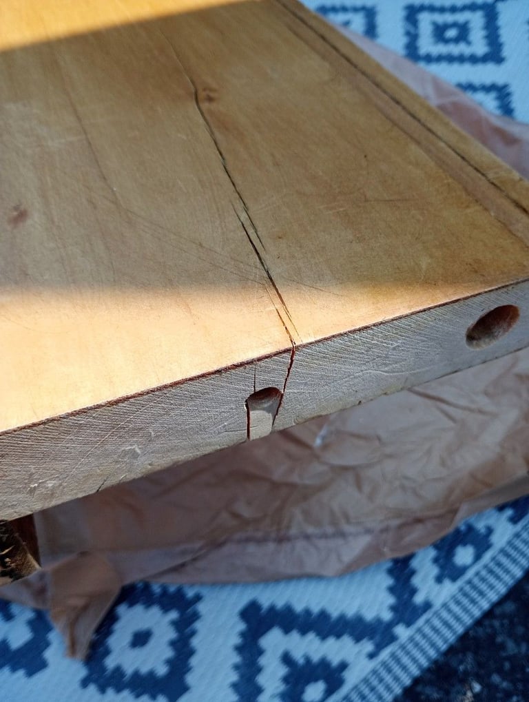 Wood Sleigh Bed Frame King Size (parts needed)