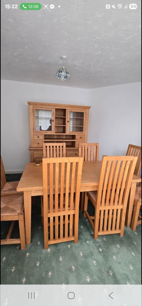 8 seather dining room table and chairs