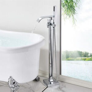 image for New Chrome-D Floor Mounted Free Standing Bath Filler Shower Mixer Tap RRP £240 Our Price £160
