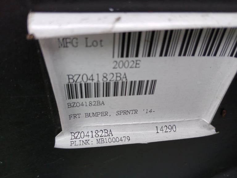 MERCEDES-BENZ SPRINTER 2014 -18 FRONT BUMPER BZ04182BA