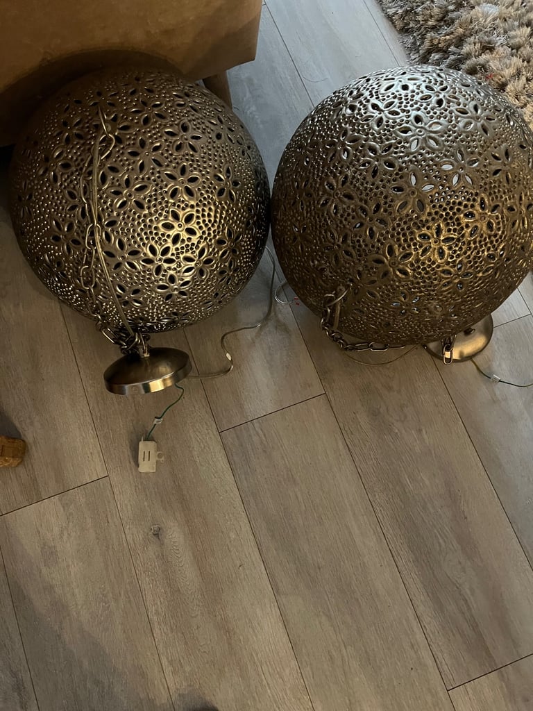 image for Set of 2 cut out pendant lights 