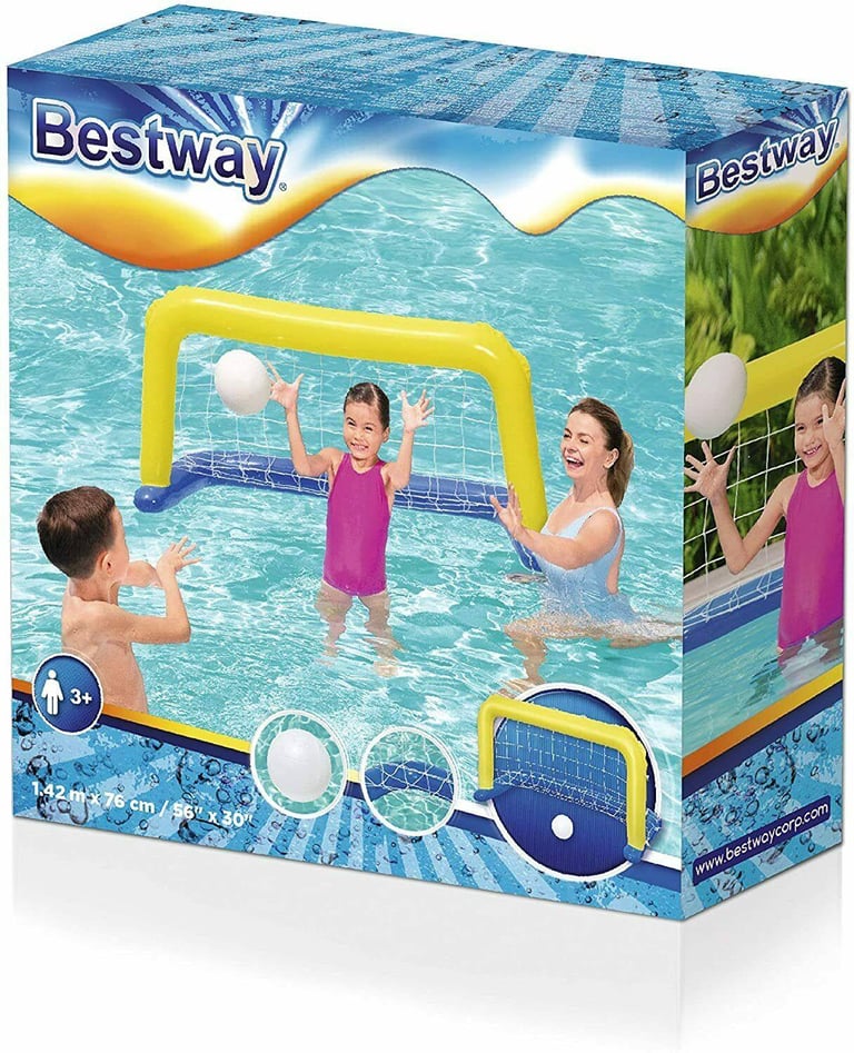 image for WATER POLO FRAME INFLATABLE SWIMMING POOL GAMES LARGE FLOATING FOOTBALL GOAL