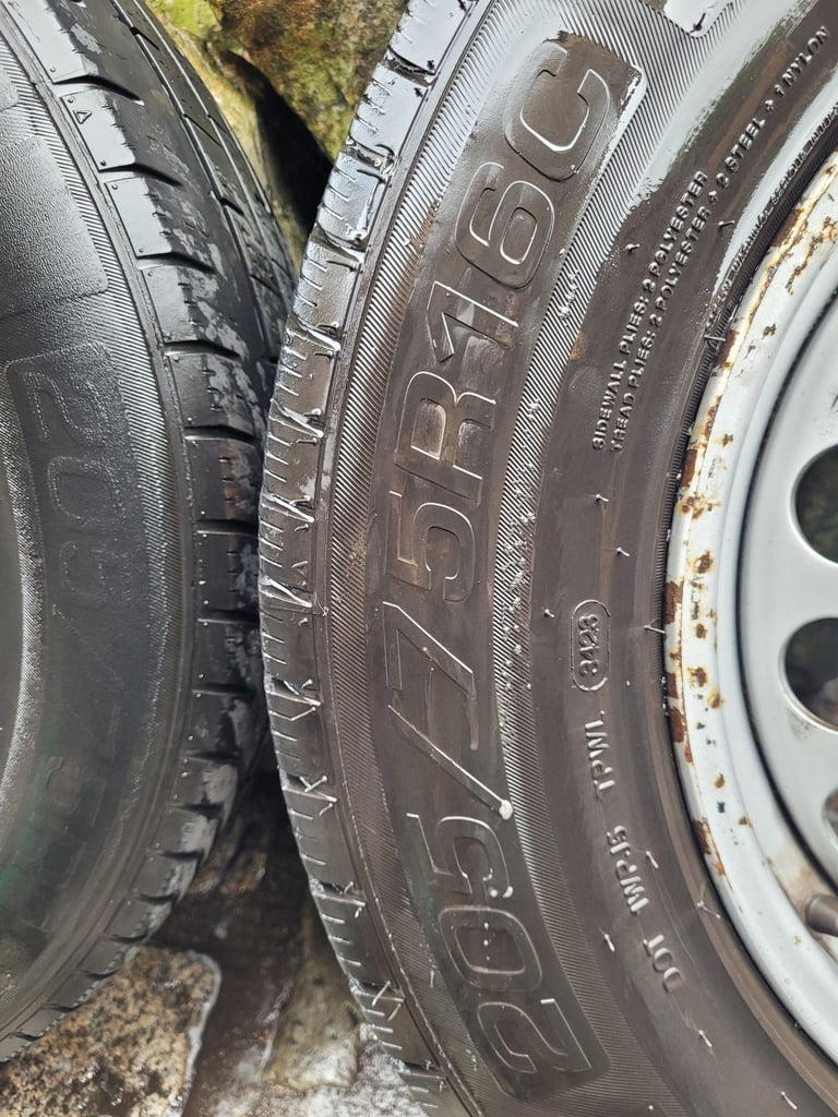 4x modern Merc sprinter 5stud MAN TGE 5 stud Vw crafter wheels and tyres size 205 75 16c