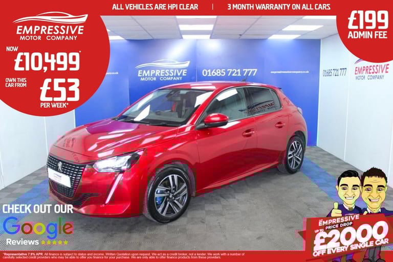 image for 2021 21 PEUGEOT 208 1.2 PURETECH ALLURE HATCHBACK 5DR PETROL MANUAL EURO 6 (S/S)