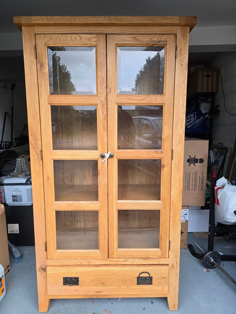image for Solid Oak Display Cabinet