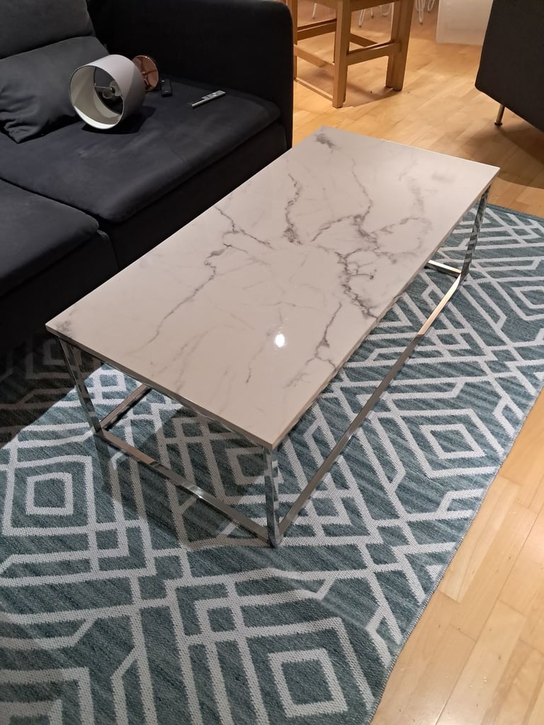 Marble effect coffee table 