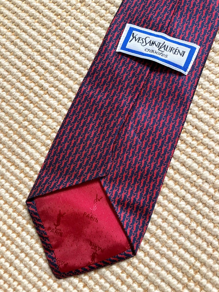 image for Unworn 1980s Yves Saint Laurent YSL Vintage Silk Tie - Prada Hugo Boss