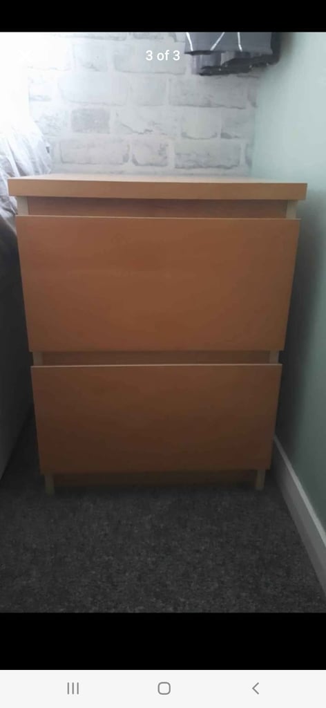 RSSERVED-Set of 2 ikea bedisde drawers