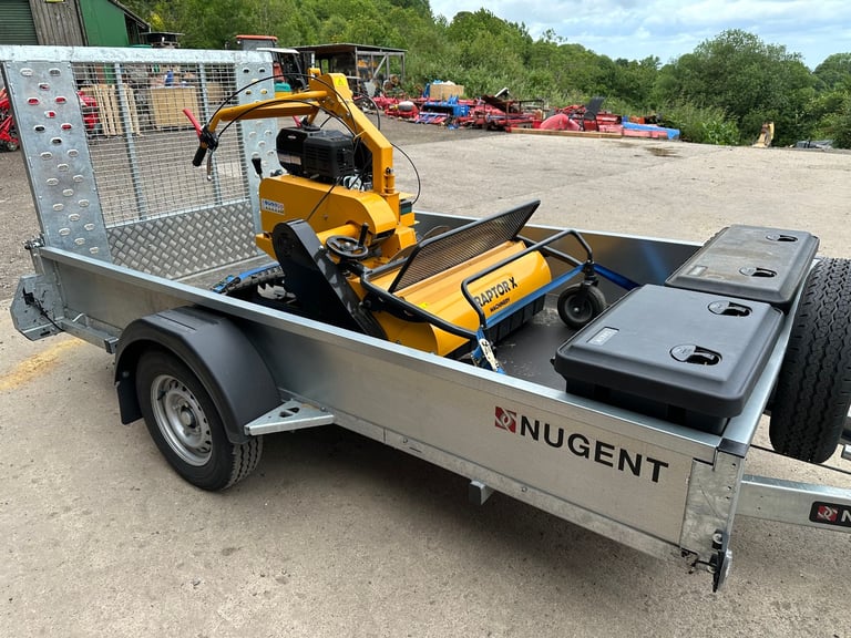 Brand New RAPTOR X Petrol Pedestrian Track Flail mower, tractor *** VIDEO *** Key Start 13.5HP