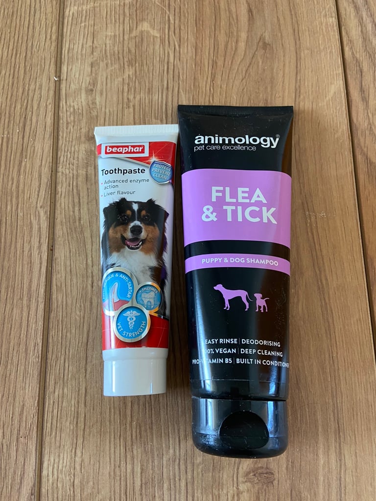 Dog flea/ tick shampoo and toothpaste