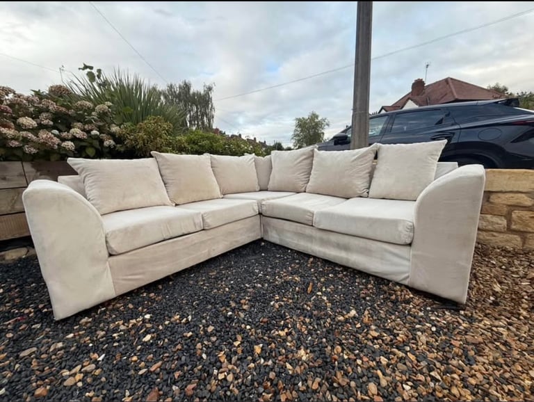 image for Beige Corner Sofa- See description 