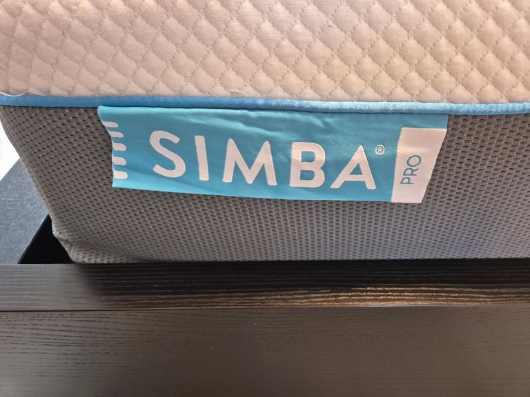 Ikea bed frame, Simba mattress and separate headboard 