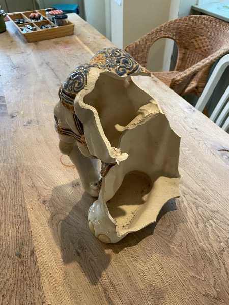 Decorative Ceramic Elephant Front Section