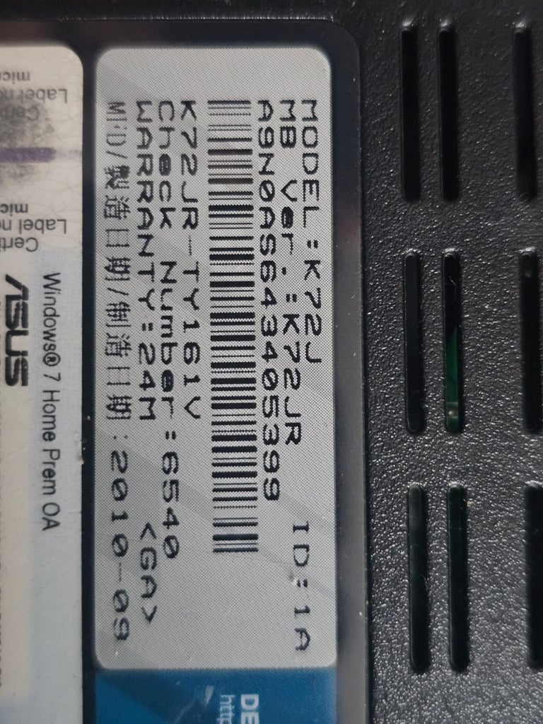 Old laptop parts