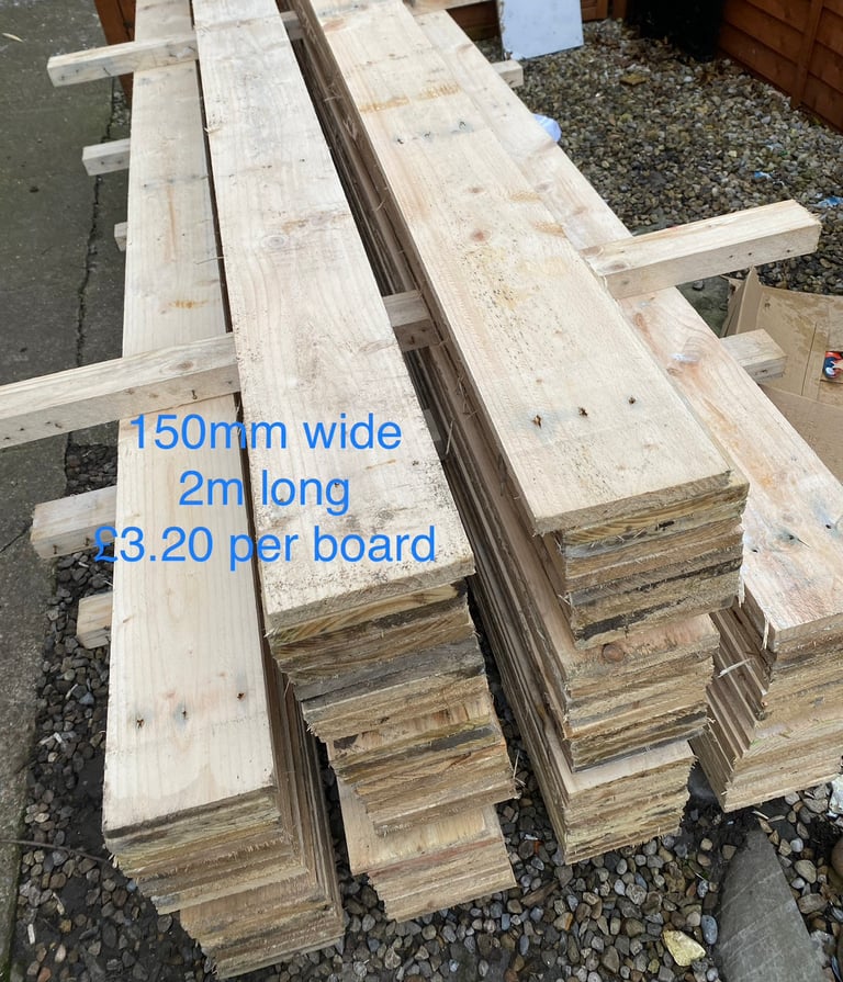 150mm wide reclaimed pallet wood timber boards 