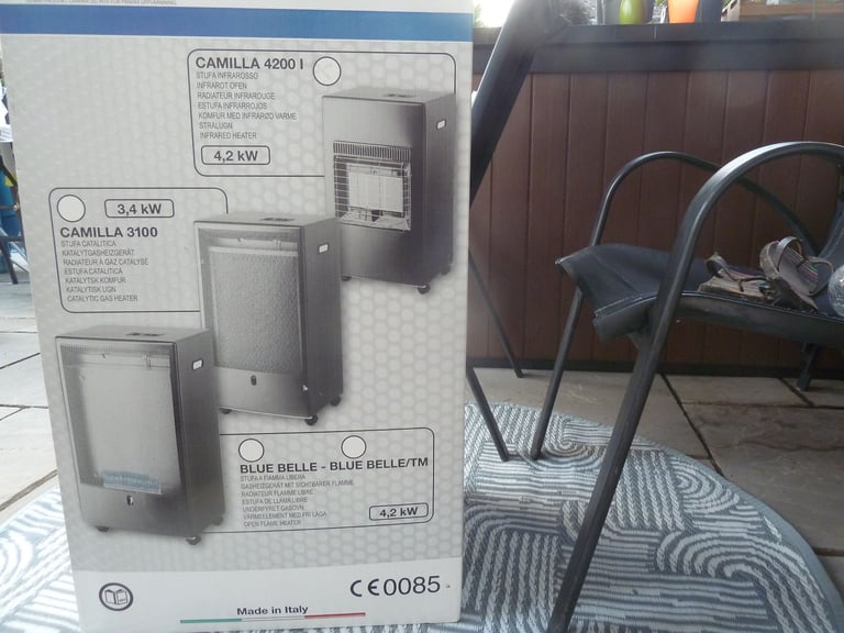 image for Camilla 4.2kw radiant portable gas heater + Flo gas 13kg cylinder (both new)