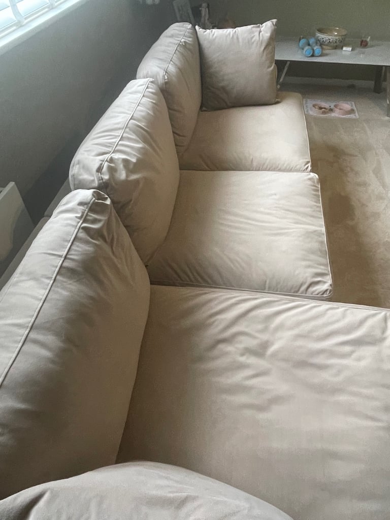 Under a year old sofa with chaise lounge