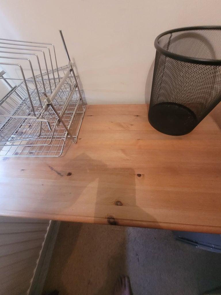 Computer desk - filing cabinet - bin and rack