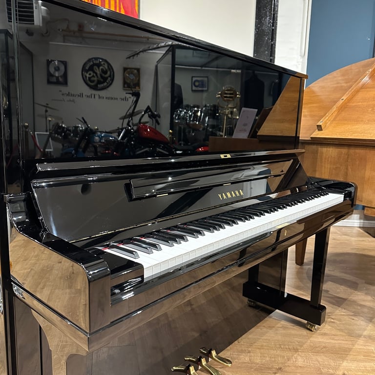 Yamaha YUS3 Upright Piano (2024) Black Polyester | Delivery, Tuning, Stool, Warranty