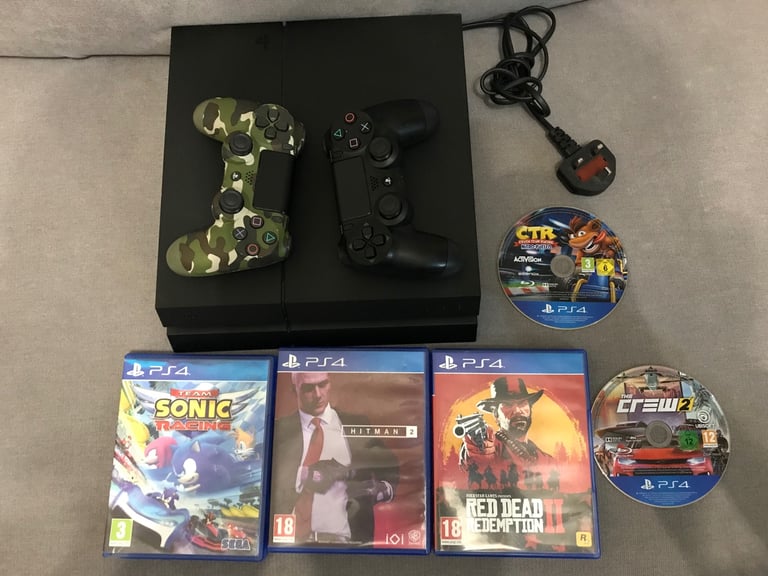 image for Sony Playstation 4 (PS4) console x2 controllers x5 games bundle