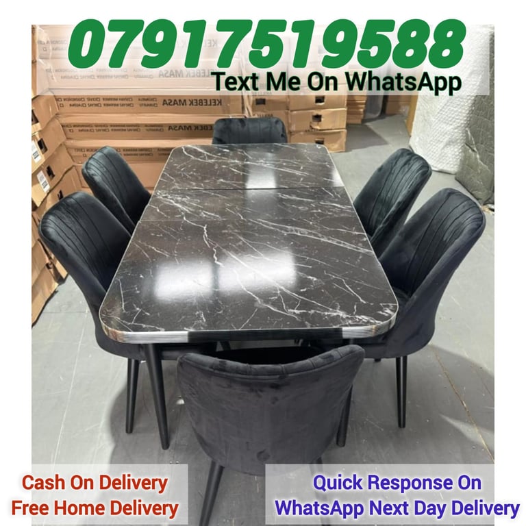 image for extendable dining table with 6 chairs